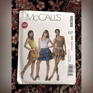 McCall's Patterns M6289 Misses Skirts Size AX5  4-6-8-10-12 Vintage